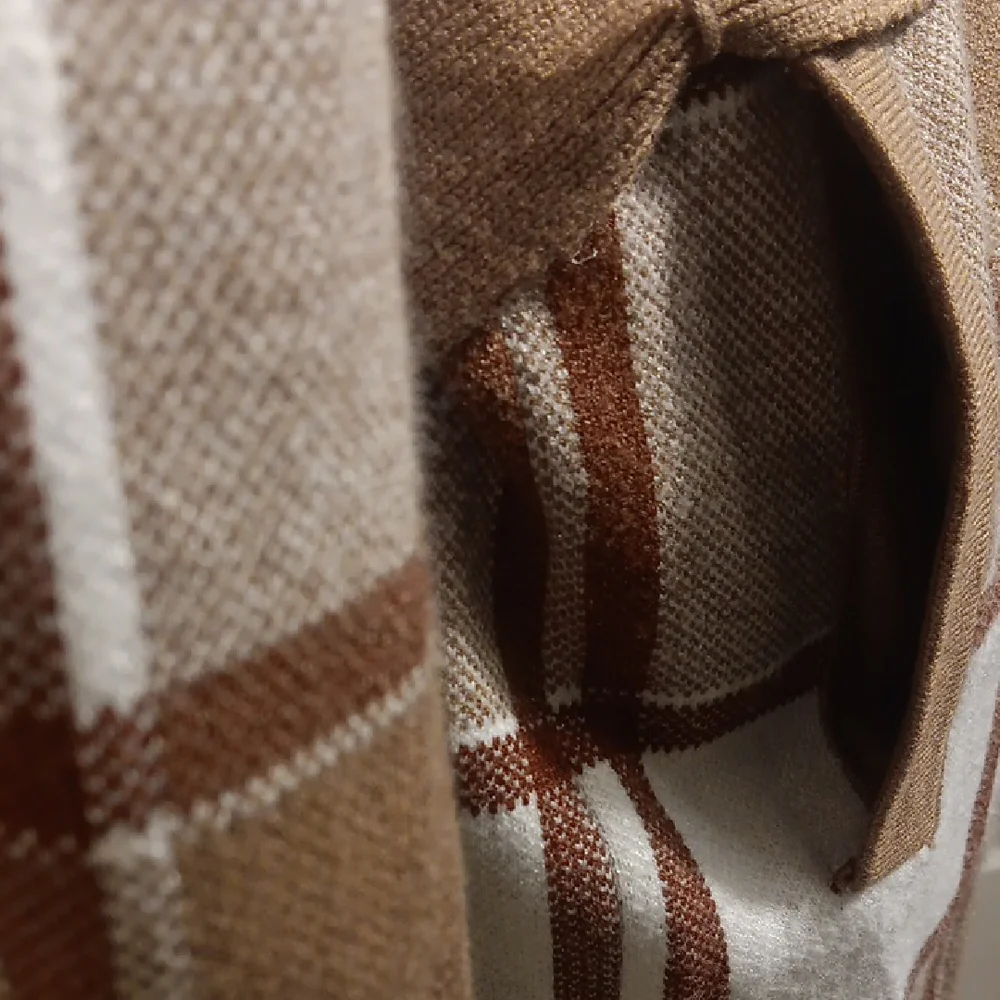 NWT Cupcakes & Cashmere Caramel Plaid Belted Shacket Coat Small